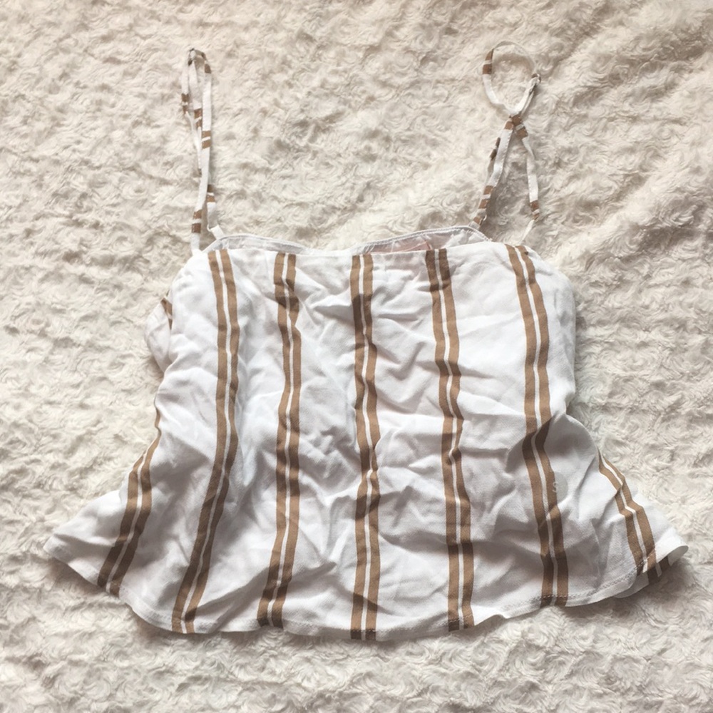 Lottie Moss white camisole tank. Can be worn either way